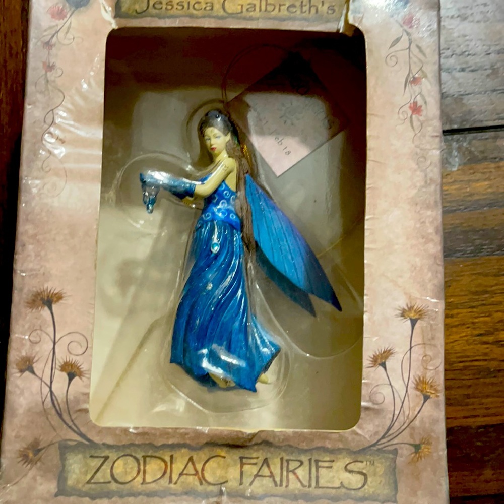 Jessica Galbreth zodiac fairies ornament —- Aquarius